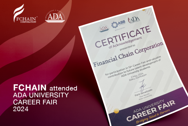 FCHAIN was presented a Certificate by ADA University