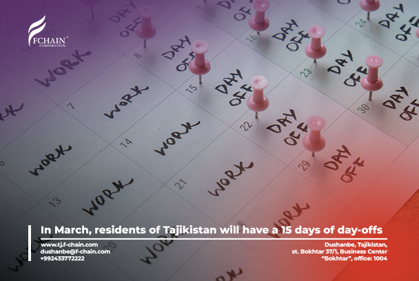 In March, residents of Tajikistan will have a 15 days of day-offs