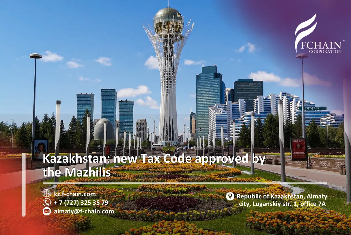 Kazakhstan: new Tax Code approved by the Mazhilis